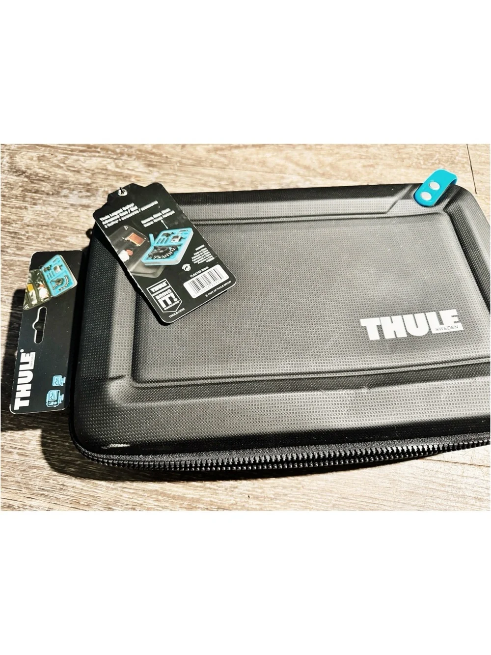 Thule Legend GoPro Hard Shell Travel Case Black/Blue Camera Access Organizer NWT